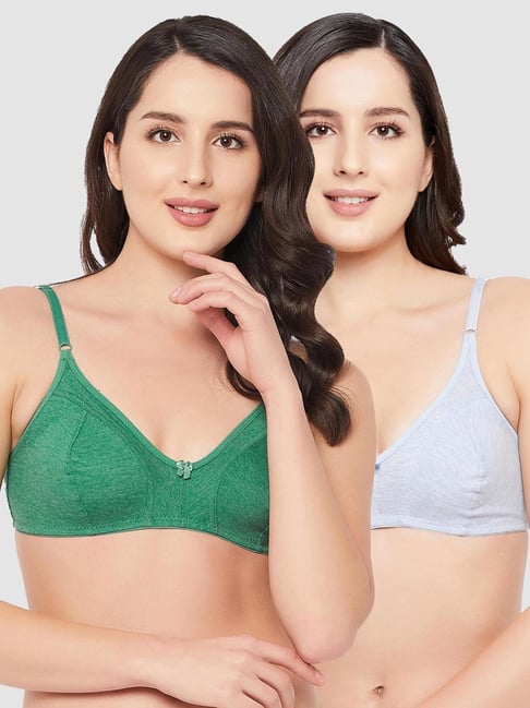 Pack of 2 Multi-Color Cotton Bras with Stylish Comfort