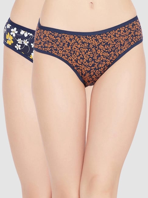 Clovia Multicolor Printed Bikini Panty - Pack of 3