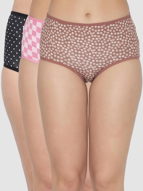 Clovia Multicolor Printed Panty (Pack of 3) Price in India