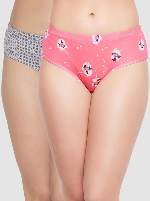 Clovia Multicolor Printed Panty (Pack of 2) Price in India