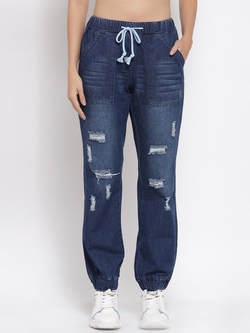 IKI CHIC Navy Mid Rise Jeans