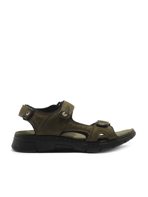 Woodland Men's Olive Green Floater Sandals