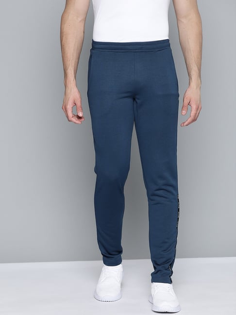 ALCIS Teal Blue Slim Fit Track Pants