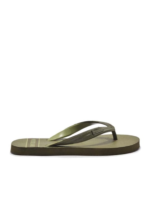 Woodland Men's Green Flip Flops-picture-38