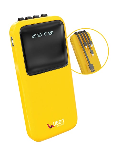 UBON 4 In 1 Power Point PB-X32 10000mAh 12W Power Bank (Yellow)