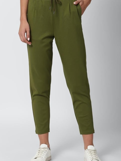Van Heusen Olive Tapered Fit Trousers-picture-16
