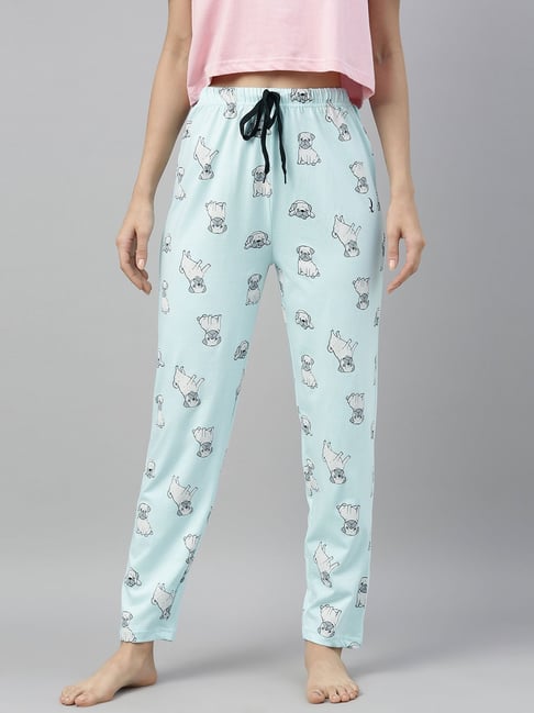 Quarantine Blue Printed Pyjamas