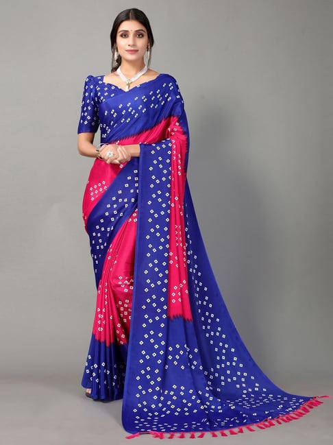 Digital Printed Cotton Silk Saree in Navy Blue : SPF9354