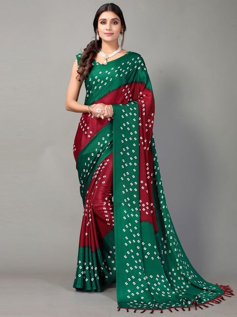 Buy Shiv Fabrics Women's Banarasi Silk Saree With Blouse Piece (D-181_Green  and Maroon) at Amazon.in