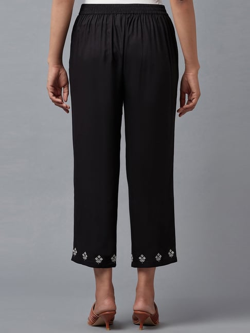 Buy W Red Embroidered Pants for Women Online @ Tata CLiQ