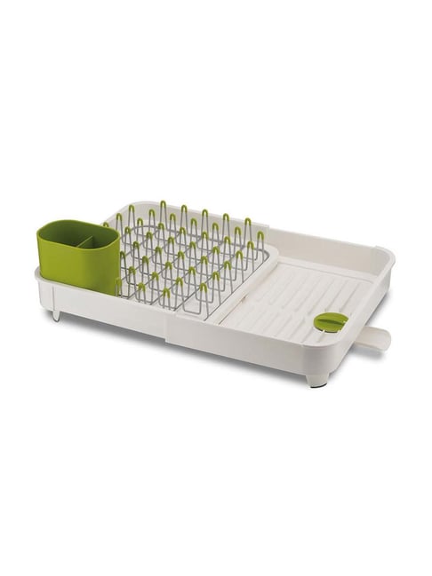 Joseph Joseph White Green Plastic cm Expandable Dish Rack Set of