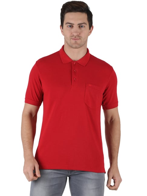 Monte Carlo Red Regular Fit Polo T-Shirt