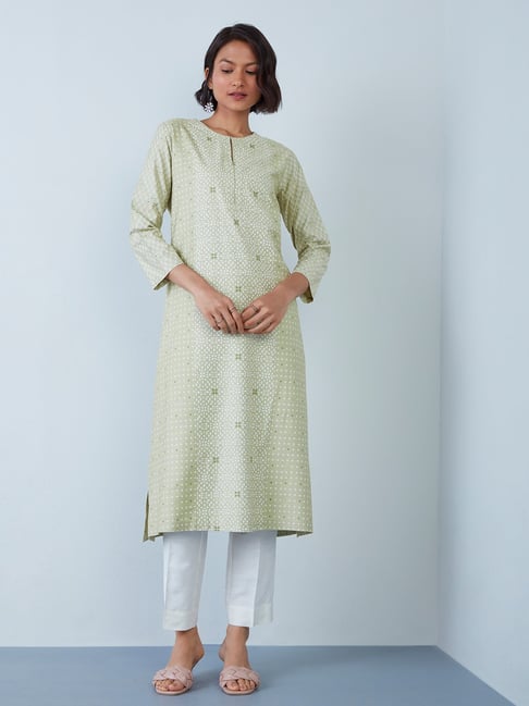 Zuba by Westside Sage Printed A-Line Kurta Price in India