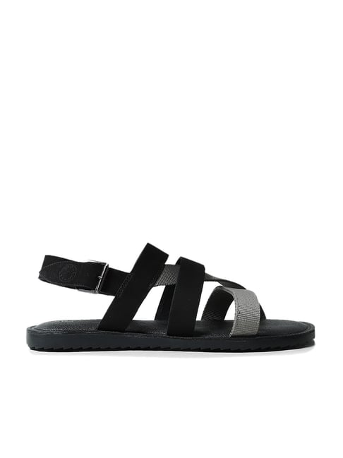 Jack & Jones Men Ankel Strap Black Sandals (_5714507011210_Anthracite_10  UK_) : Amazon.in: Fashion