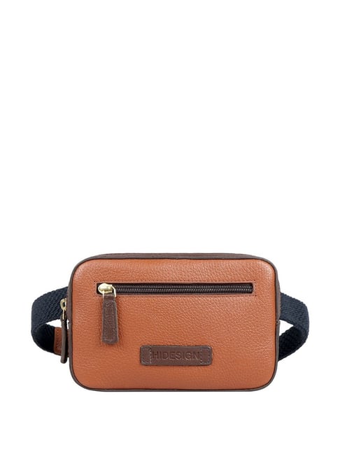 Buy Hidesign Tan Solid Medium Waist Pouch Online At Best Price