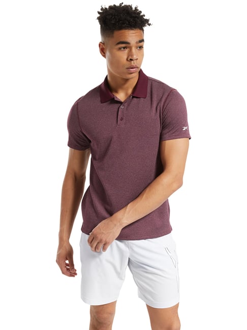 Buy Reebok Maroon Sports Polo T Shirt for Men s Online Tata CLiQ