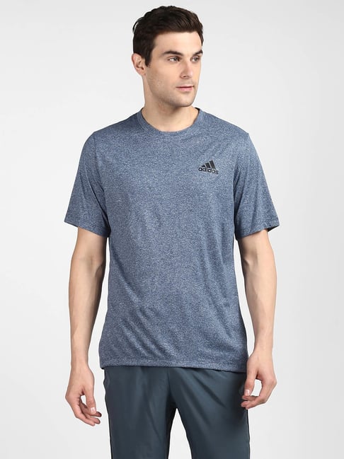 adidas Blue Round Neck Sports T-Shirt