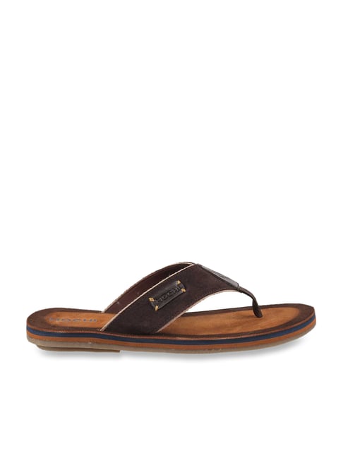 mochi dark brown thong sandals