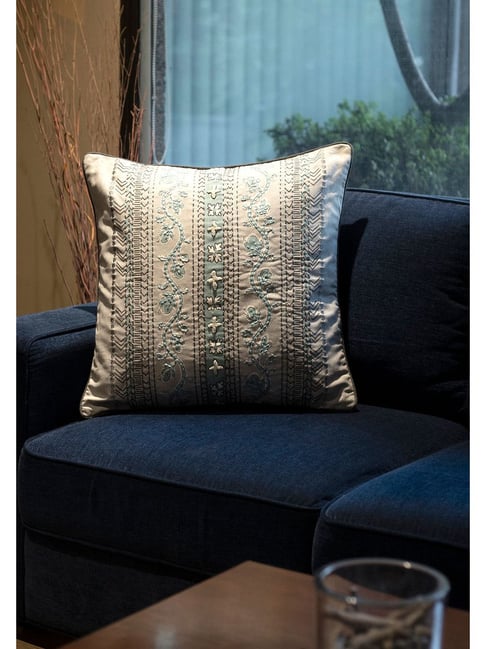 Maspar Printed Blue Cotton Vintage Cushion Cover-picture-35