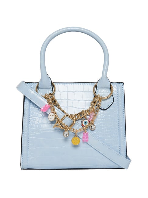 Aldo Blue Textured Medium Handbag