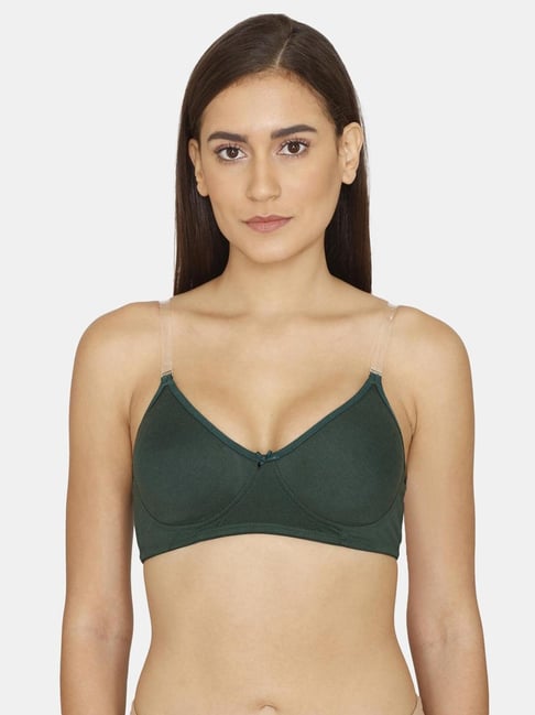 Buy Rosaline by Zivame Dark Green Non-padded Bra for Women Online @ Tata  CLiQ