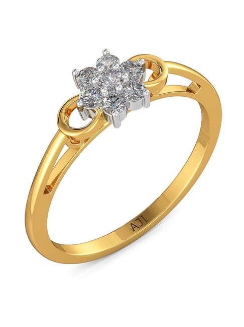 Fascinating Floral 18k Gold + Diamond Ring | Gold diamond rings, 18k yellow gold  ring, Gold diamond