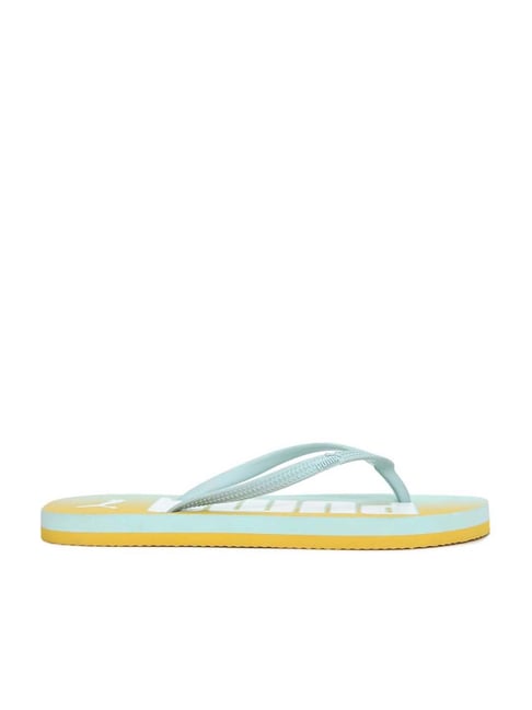 Puma Women's Amara IDP Eggshell Blue & Yellow Flip Flops