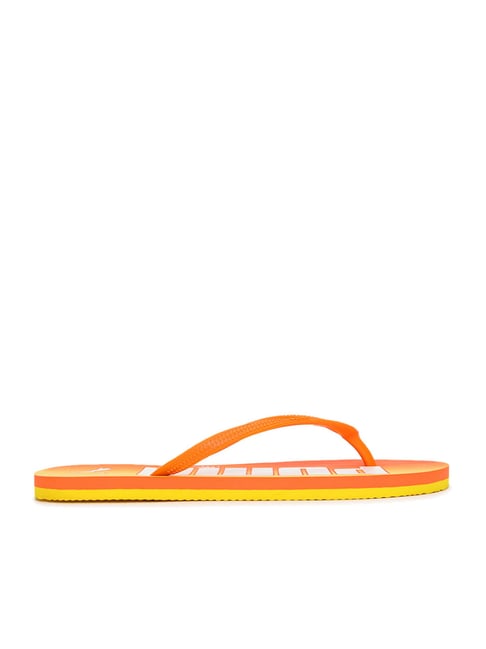 Puma Women's Amara IDP Vibrant Orange & Yellow Flip Flops