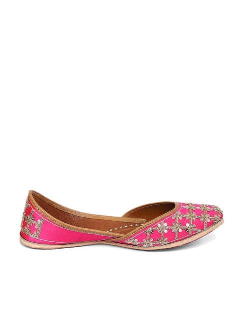 Biba Women's Pink Ethnic Mojris Price in India