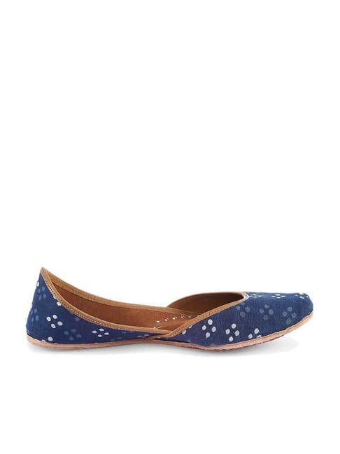 Biba Women's Cobalt Blue Ethnic Mojris Price in India