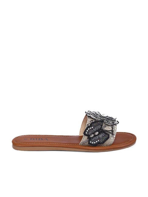 Biba Women's Taupe Ethnic Sandals Price in India