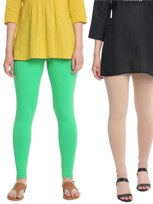 Buy Dollar Missy Multicolor Leggings (Pack of 2) for Women Online