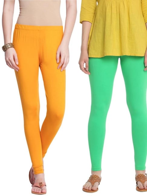 Buy Green Leggings for Women by DOLLAR MISSY Online
