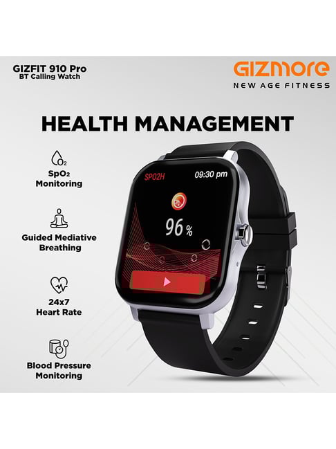 Buy GIZMORE Gizfit 910 Pro Smartwatch (Silver) Online At Best