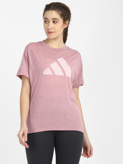 Adidas Lavender Printed 3.0 W WINRS T-Shirt