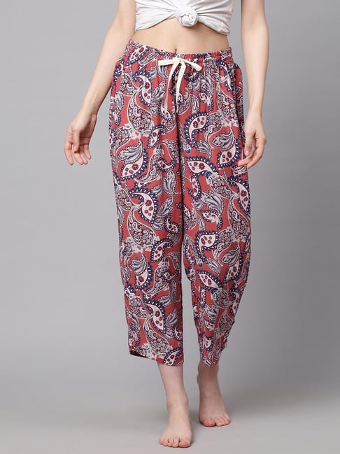 Chemistry Red Paisley Print Pajamas