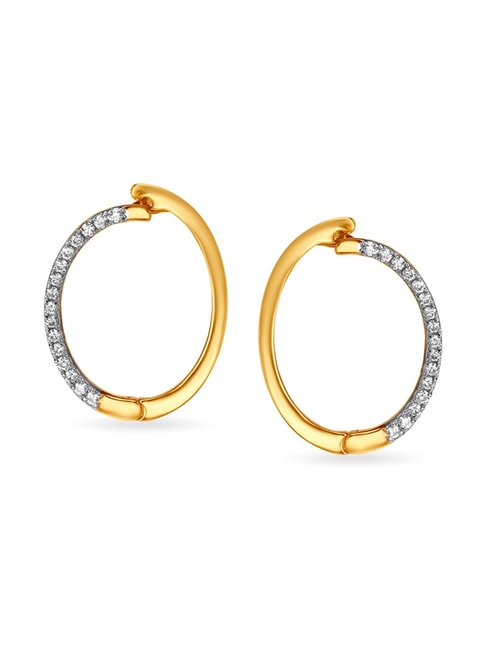 Buy SISGEM Solid 18k Gold Hoop Earrings for Women Real Gold Small Yellow Gold  Huggie Hoops for Girls Online at desertcartINDIA