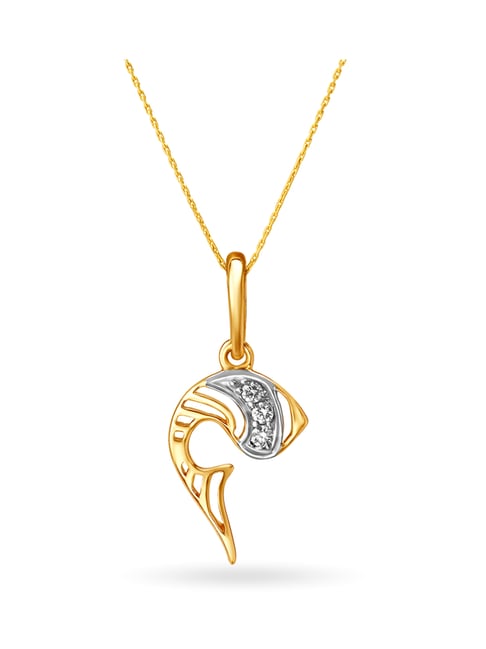 Tanishq 14k Gold \u0026 Diamond Pendant 