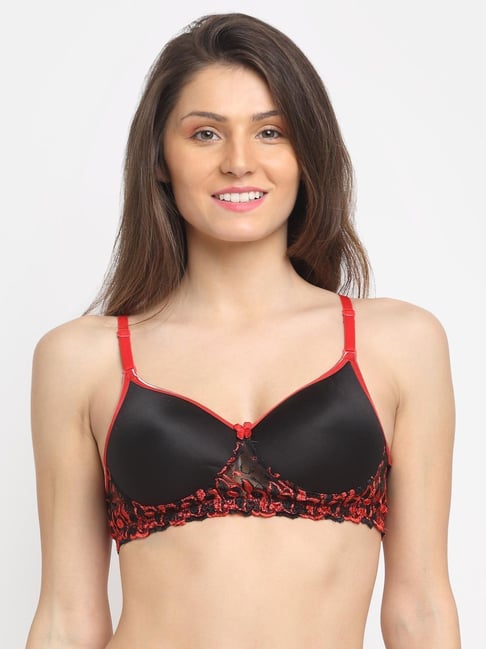 Friskers Black Lace Padded Bra