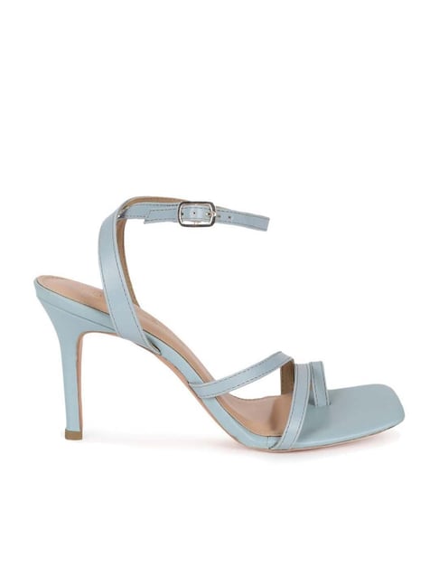 Truffle Collection Women's Powder Blue Ankle Strap Stilettos