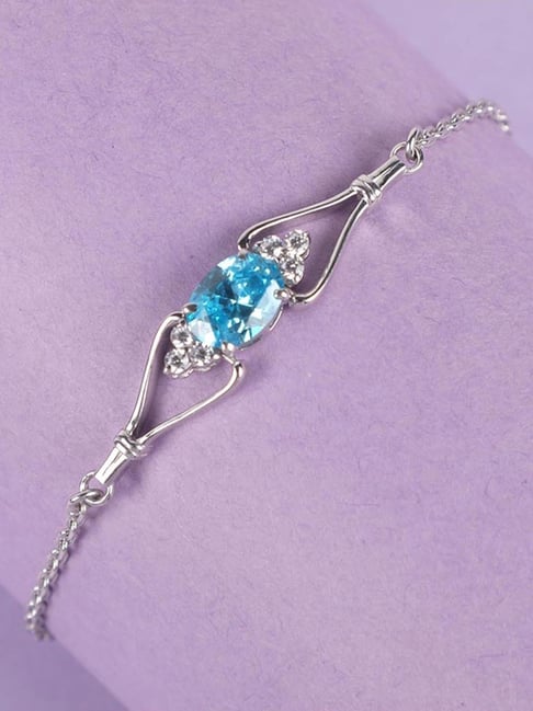 Swiss Blue Topaz Round Rope Bracelet in Sterling Silver (5mm)