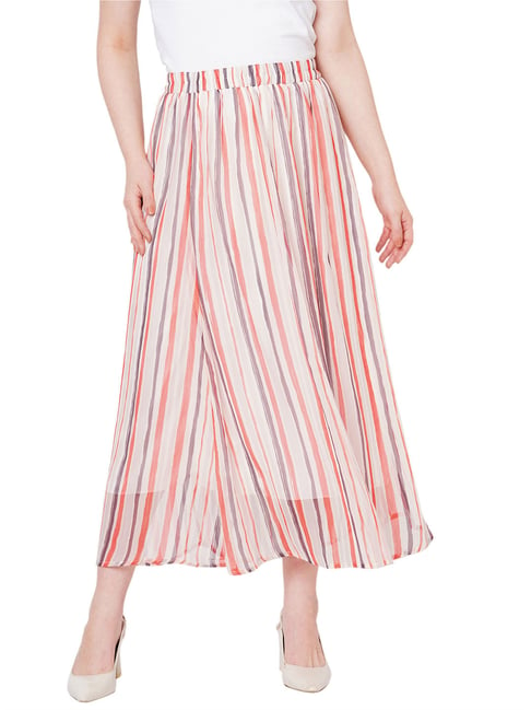 109 F Multicolor Striped Skirt Price in India