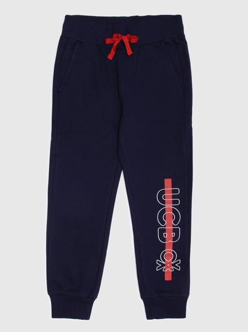 United Colors of Benetton Kids Navy Cotton Track Pants