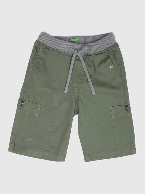 United Colors of Benetton Kids Olive Cotton Shorts