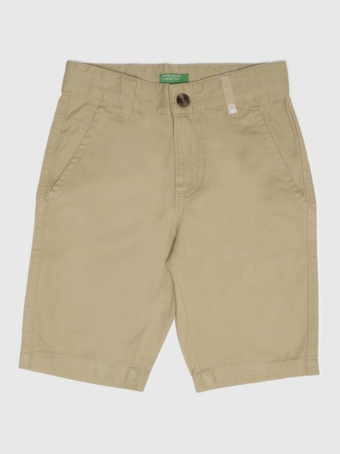 United Colors of Benetton Kids Beige Cotton Shorts