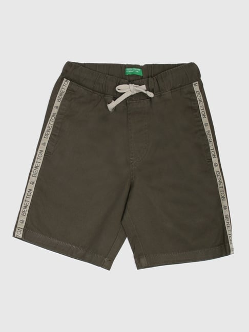 United Colors of Benetton Kids Olive Cotton Shorts