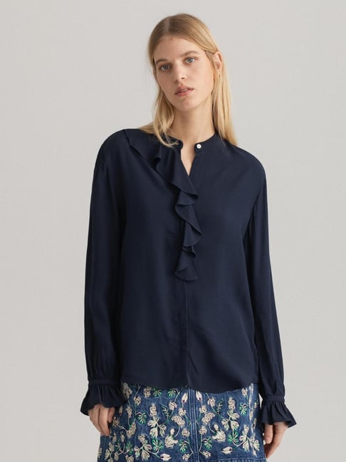 GANT Navy Regular Fit Shirt Price in India