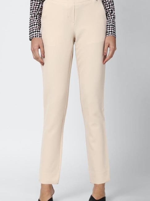 Van Heusen Beige Slim Fit Trousers