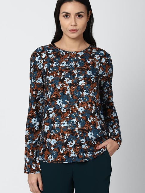 Van Heusen Multicolor Floral Print Top Price in India