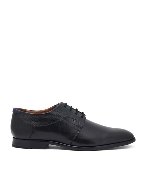 Ruosh Men's Colombo Black Derby Shoes